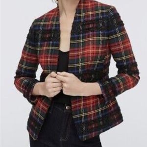 J.CREW Lurex Tartan Going-Out Blazer in perfect condition!